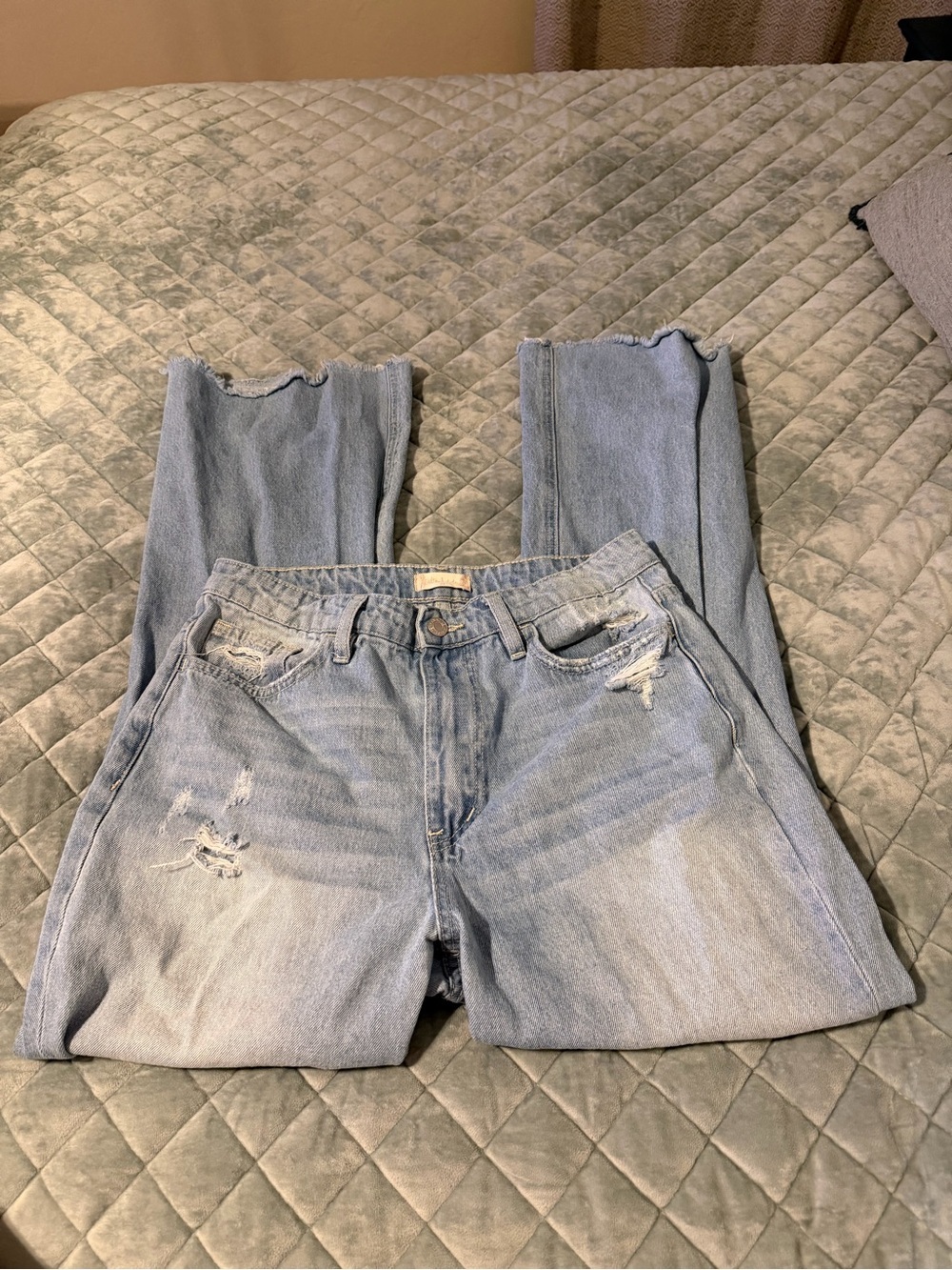 Altar'd State Distressed High-Rise Flare Jeans - size 29